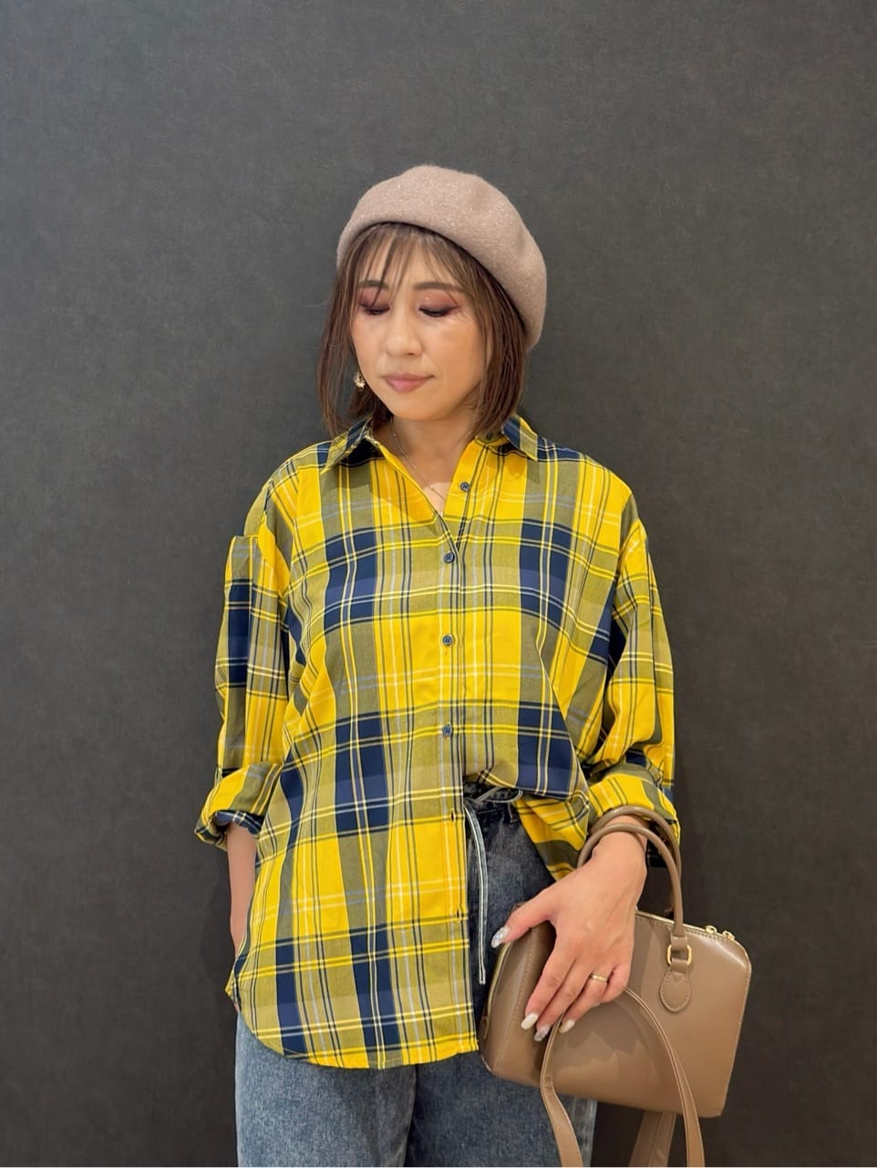 Megさんの「SHOO･LA･RUE｜【洗濯機可/S-LL】程よい抜け感 大人のチェックシャツ」を使ったコーディネート