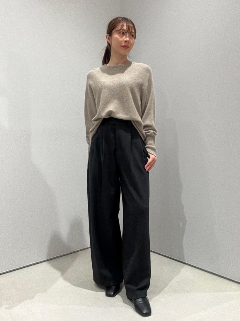 norimiさんの「INDIVI｜ツイードタックワイドパンツ」を使ったコーディネート