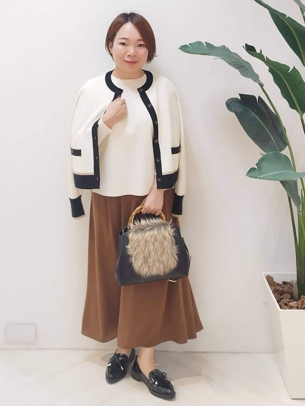 s u g iさんの「UNTITLED｜【アンサンブル可/洗える】ウールミラノリブニット」を使ったコーディネート