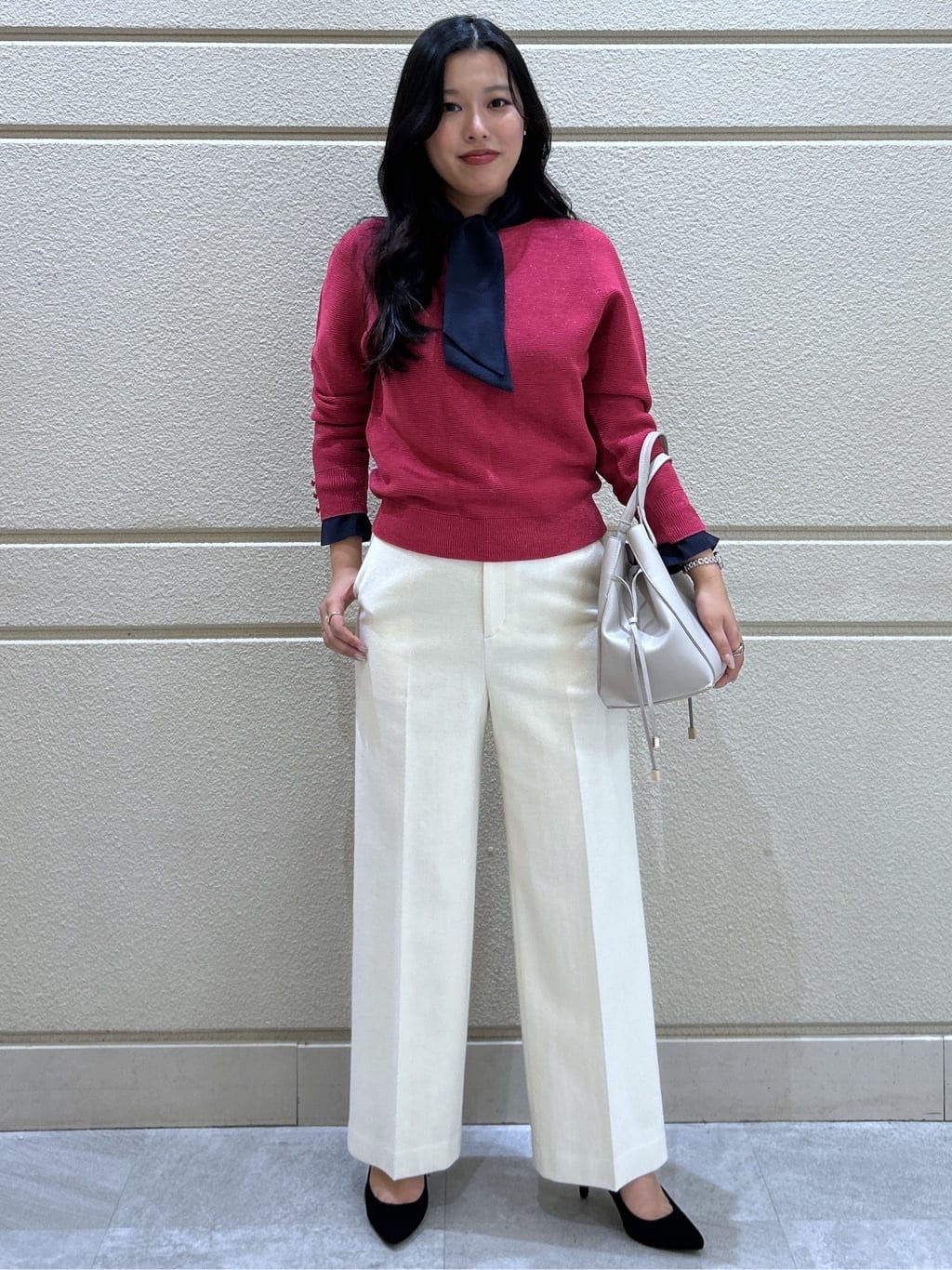 Momokaさんの「COUP DE CHANCE｜【手洗い可／日本製】シアーリボンブラウス」を使ったコーディネート