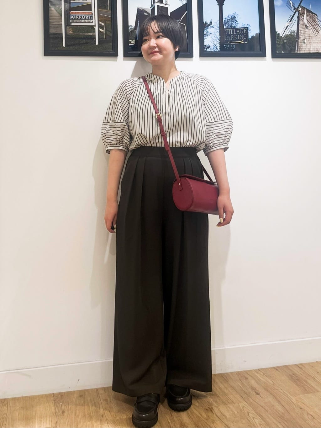 Asukaさんの「Dessin｜【セットアップ可・洗える】ダブルタックワイドパンツ」を使ったコーディネート