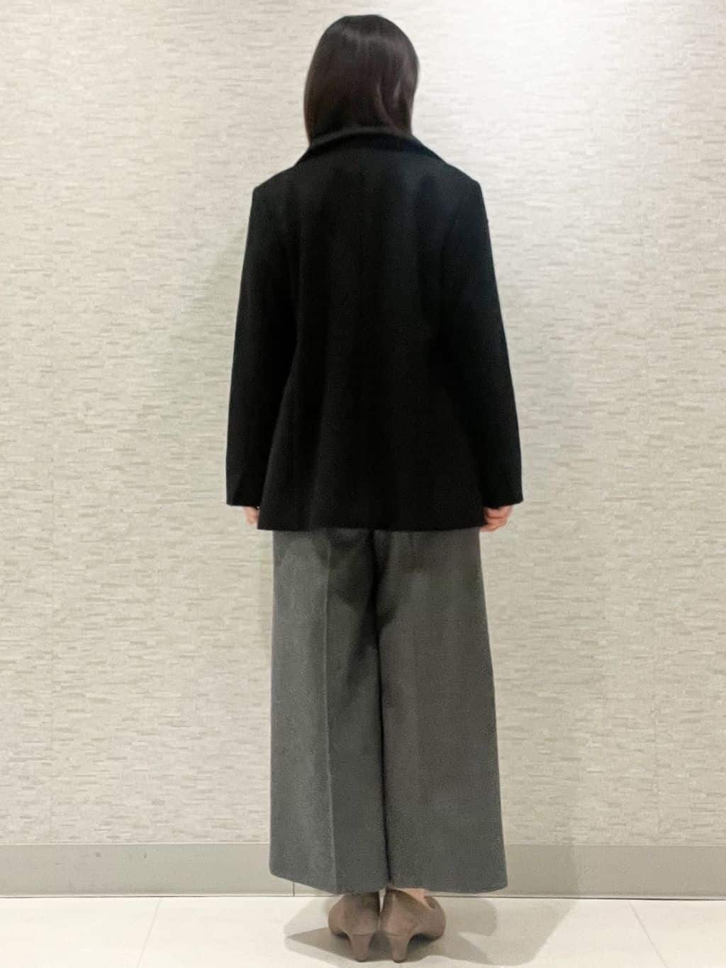 marikoさんの「Reflect｜【SS-4Lサイズ／衿が顔に当たらない◎】スタンドネックミドルコート」を使ったコーディネート
