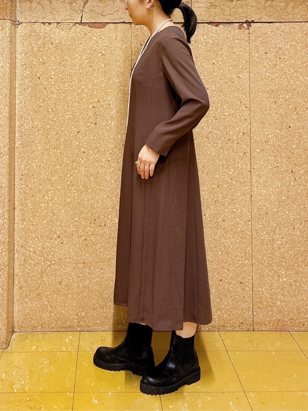hattoriさんの「INDIVI｜【洗える／UVケア】ジョーゼットフレアワンピース」を使ったコーディネート