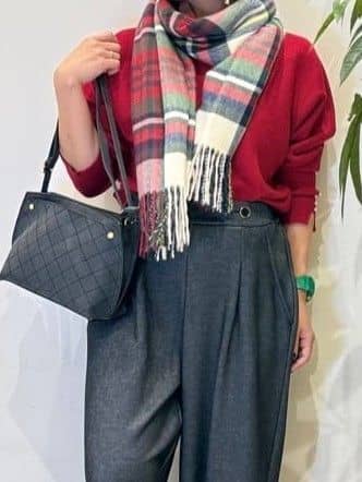 misakiさんの「SHOO･LA･RUE｜【高レビュー】デニム見え 裏起毛ワイドパンツ」を使ったコーディネート