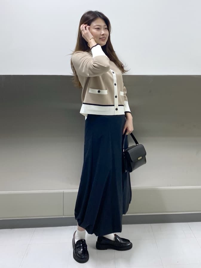 kanaさんの「UNTITLED｜【アンサンブル可/ジャケット風】ウールミラノリブカーディガン」を使ったコーディネート
