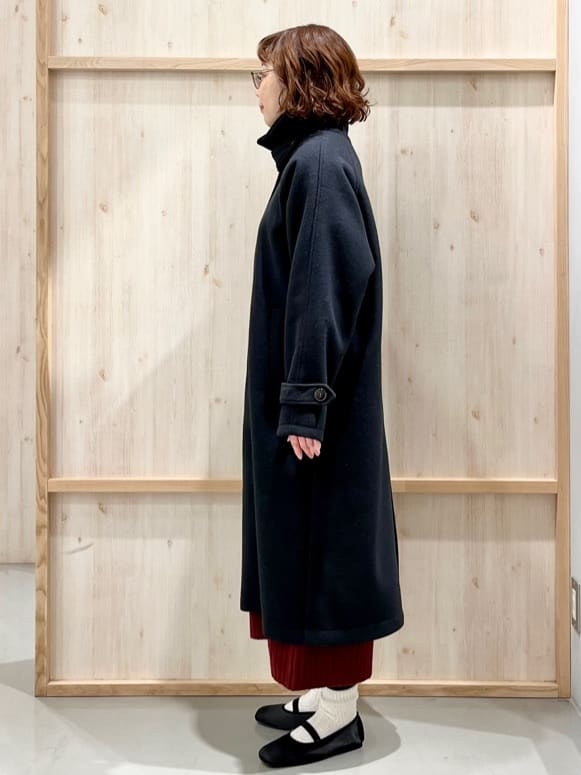 nakoさんの「THE SHOP TK｜ジャージメルトンスタンドカラーコート」を使ったコーディネート