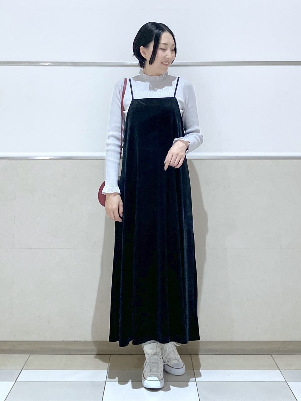 eriko さんの「Dessin｜【前後2WAY/洗える】ベロアワンピース」を使ったコーディネート