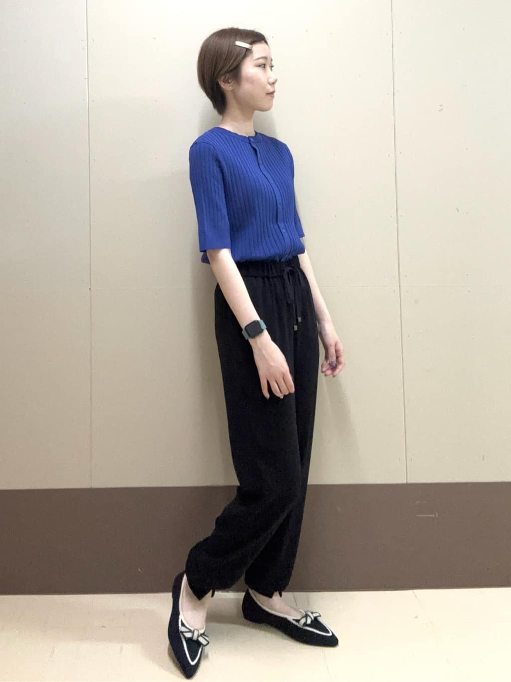 mioさんの「UNTITLED｜【洗える！快適！】リサイクルニットリボンパンプス」を使ったコーディネート