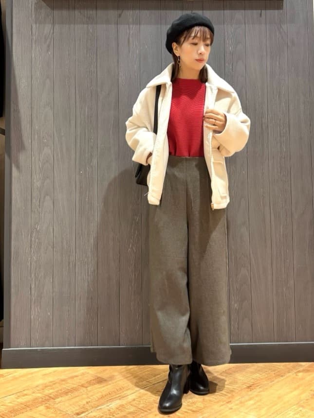 meiさんの「SHOO･LA･RUE｜ウエストまわりをすっきり魅せる デザインガウチョパンツ」を使ったコーディネート