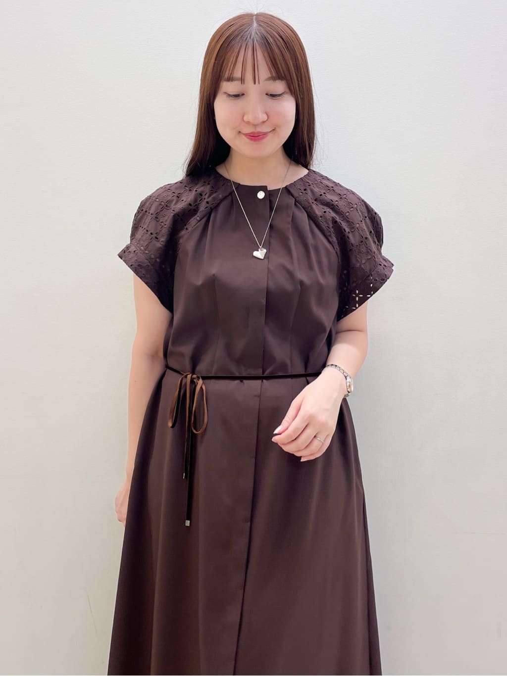 mikikoさんの「Reflect｜カットワークレーススリーブワンピース」を使ったコーディネート