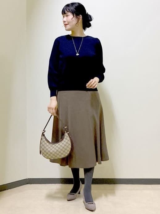  beni_gingerさんの「Reflect｜【選べる8色／スカートにもパンツにも◎】ウール混ボートネックニット」を使ったコーディネート