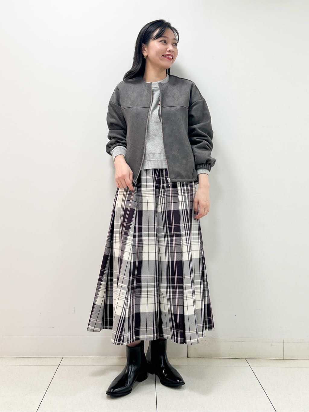 Kaiさんの「Dessin｜【セットアップ可・洗える】マシュマロスウェードジップブルゾン」を使ったコーディネート