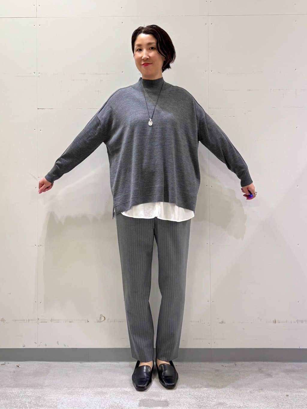 yuriさんの「INDIVI｜【洗える／裏起毛】ストレッチウォームパンツ」を使ったコーディネート