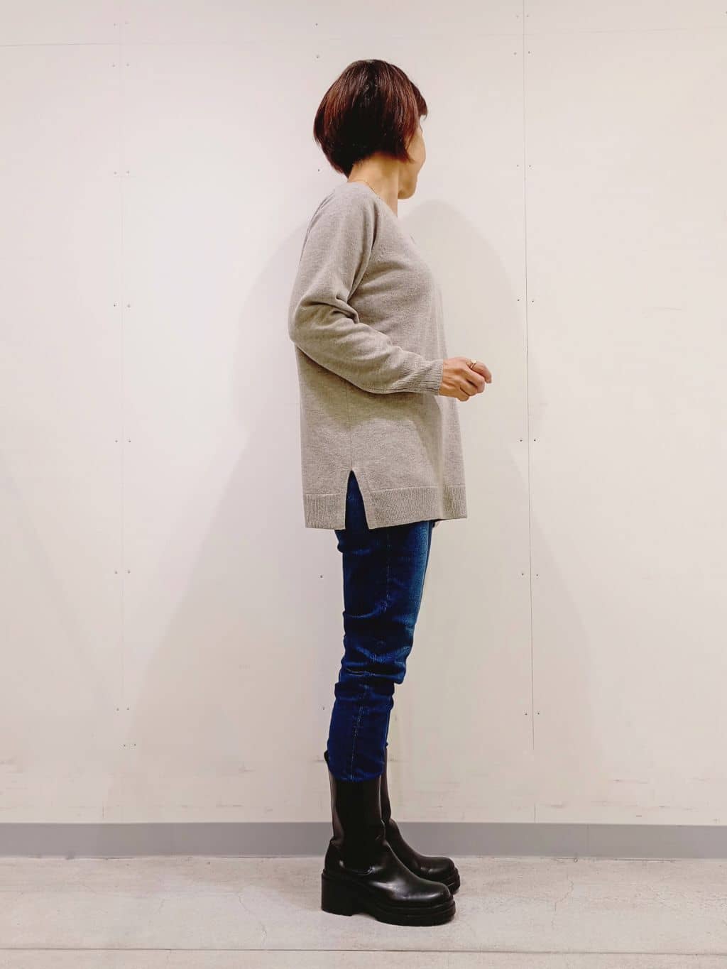 Kさんの「INDIVI｜【撥水／洗える】ステッチレス ロングダウンコート」を使ったコーディネート