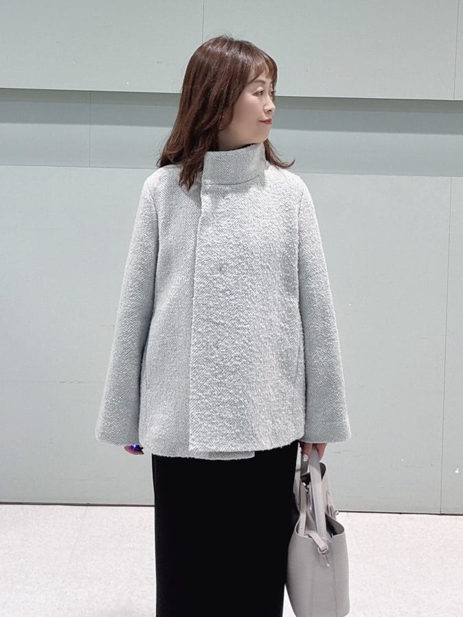 makiさんの「UNTITLED｜【エレガント／ミディアウター】ミックスヘリンボンコート」を使ったコーディネート
