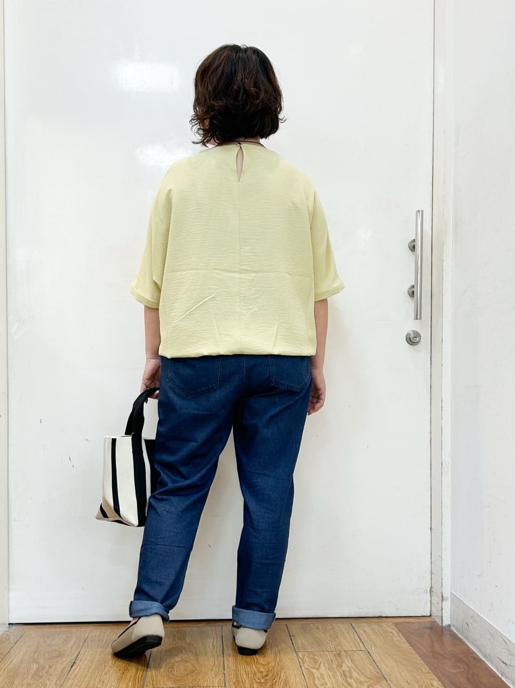 haruさんの「SHOO･LA･RUE｜【洗濯後しわになりにくい】さらっとタッチの 5分袖ドルマンブラウス」を使ったコーディネート