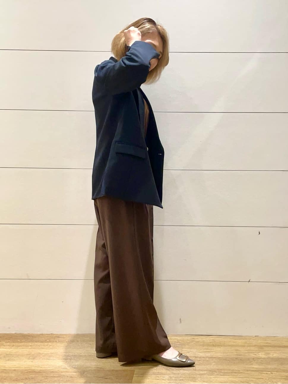Ryoさんの「THE SHOP TK｜【今羽織るなら】ダブルブレストジャケット【セットアップ可/洗える】」を使ったコーディネート