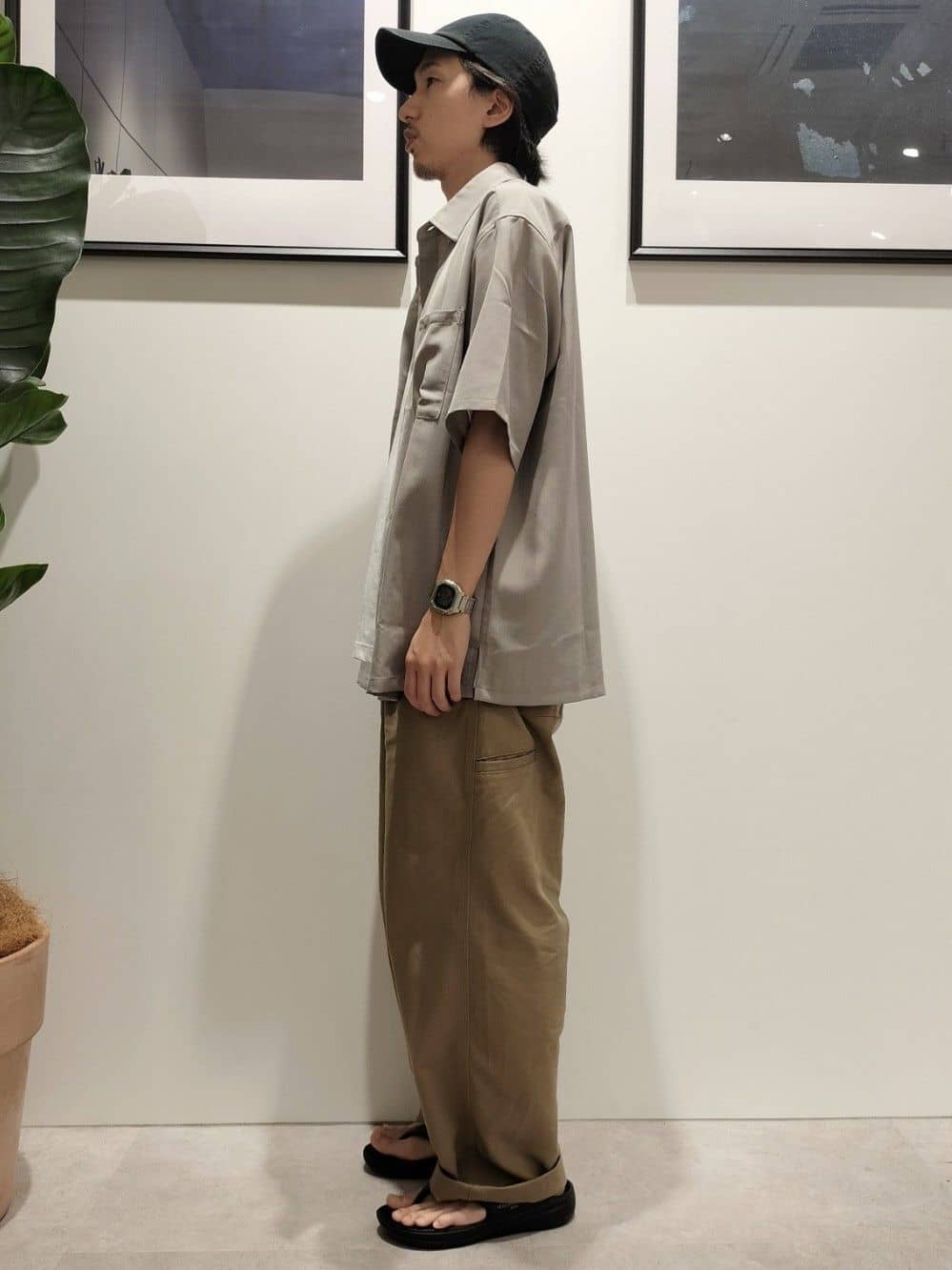 takutoさんの「THE SHOP TK｜ツイルチノワイドパンツ」を使ったコーディネート