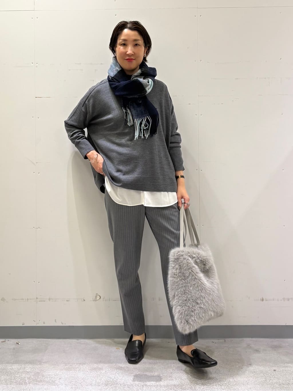 yuriさんの「INDIVI｜【洗える／裏起毛】ストレッチウォームパンツ」を使ったコーディネート