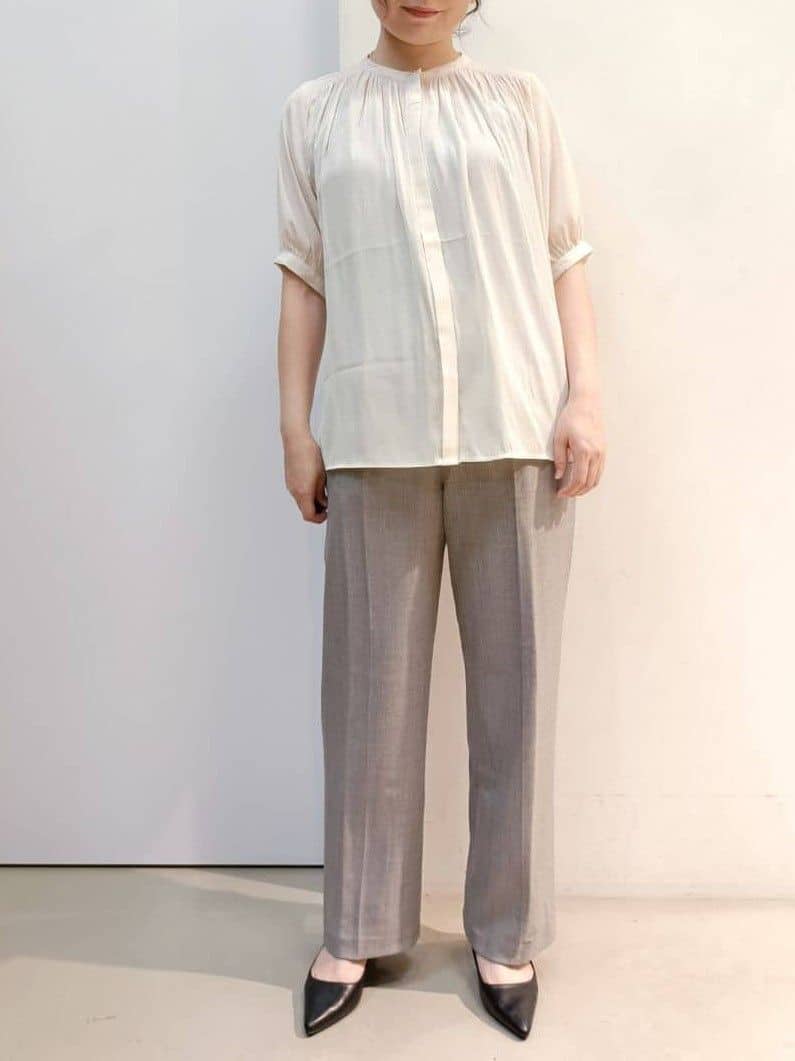 あんさんの「THE SHOP TK｜ビジネスノーカラージャケット【セットアップ可/洗える】/CAVIANシリーズ」を使ったコーディネート
