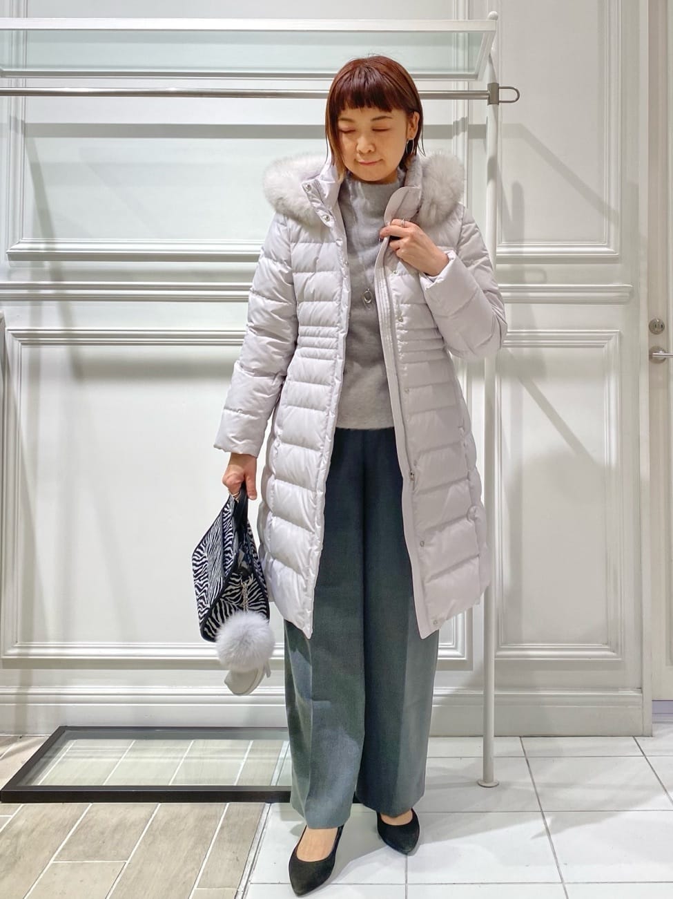 AKKOさんの「UNTITLED｜【はっ水機能/フード取り外し可/防寒】ロングダウンコート」を使ったコーディネート