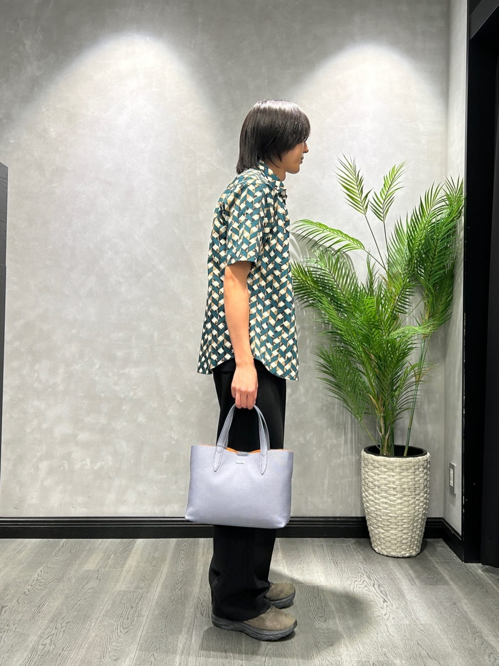 ruiさんの「TAKEO KIKUCHI｜【COOL CITY WEAR】籠目アート柄 サッカーシャツ /通気性」を使ったコーディネート