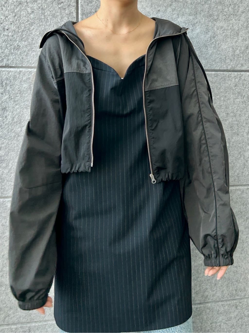 harunaさんの「CODE A｜urban light crop blouson」を使ったコーディネート