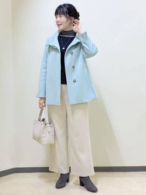  beni_gingerさんの「Reflect｜【SS-4Lサイズ／衿が顔に当たらない◎】スタンドネックミドルコート」を使ったコーディネート