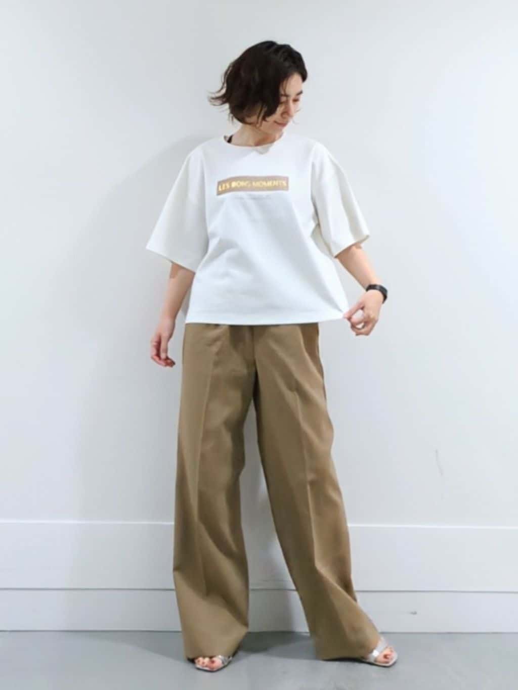 ミズタさんの「UNTITLED｜【UV/はっ水/セットアップ可】リラククールパンツ」を使ったコーディネート