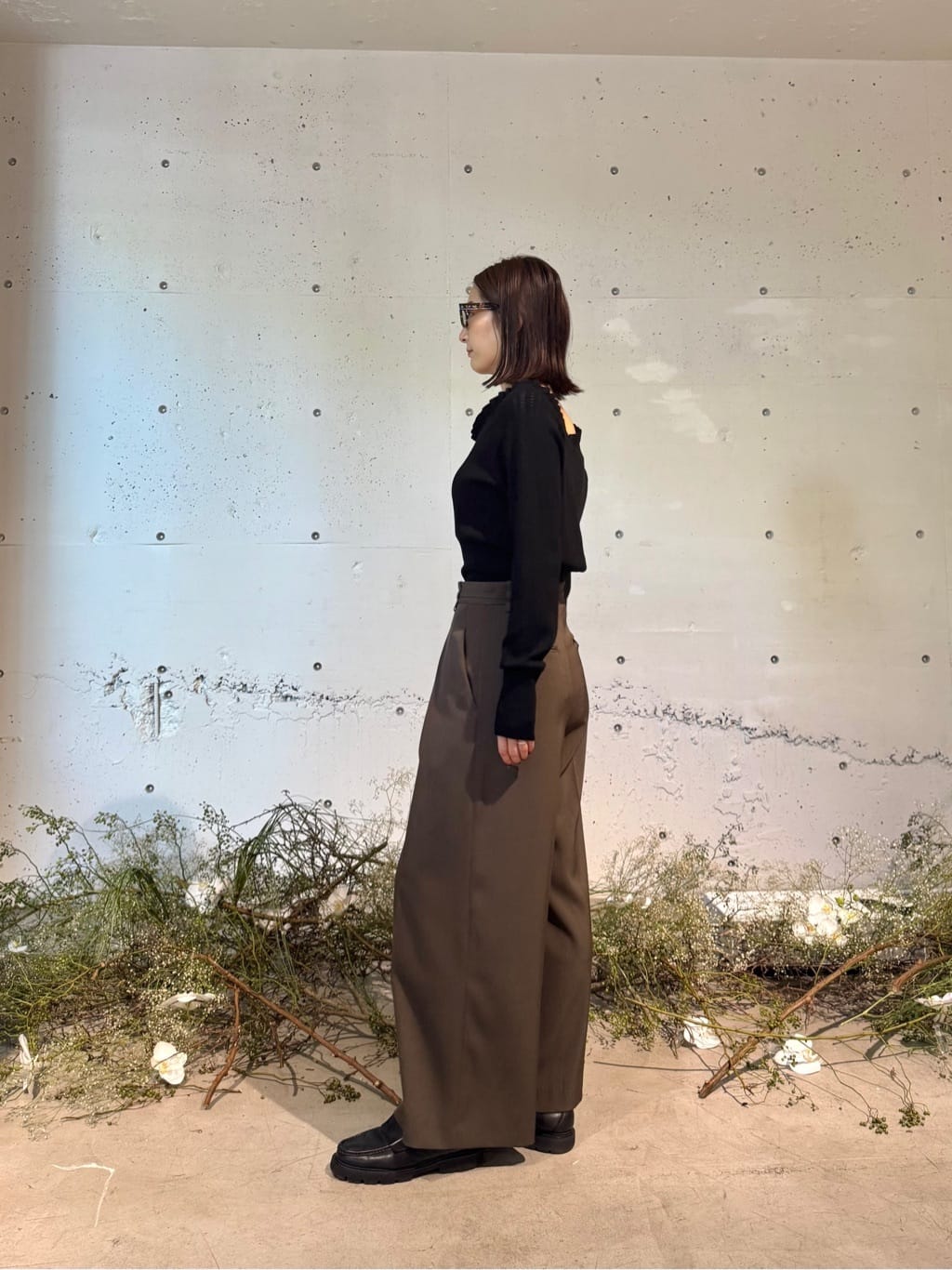 uchi__yamaさんの「CODE A｜frill design knit」を使ったコーディネート