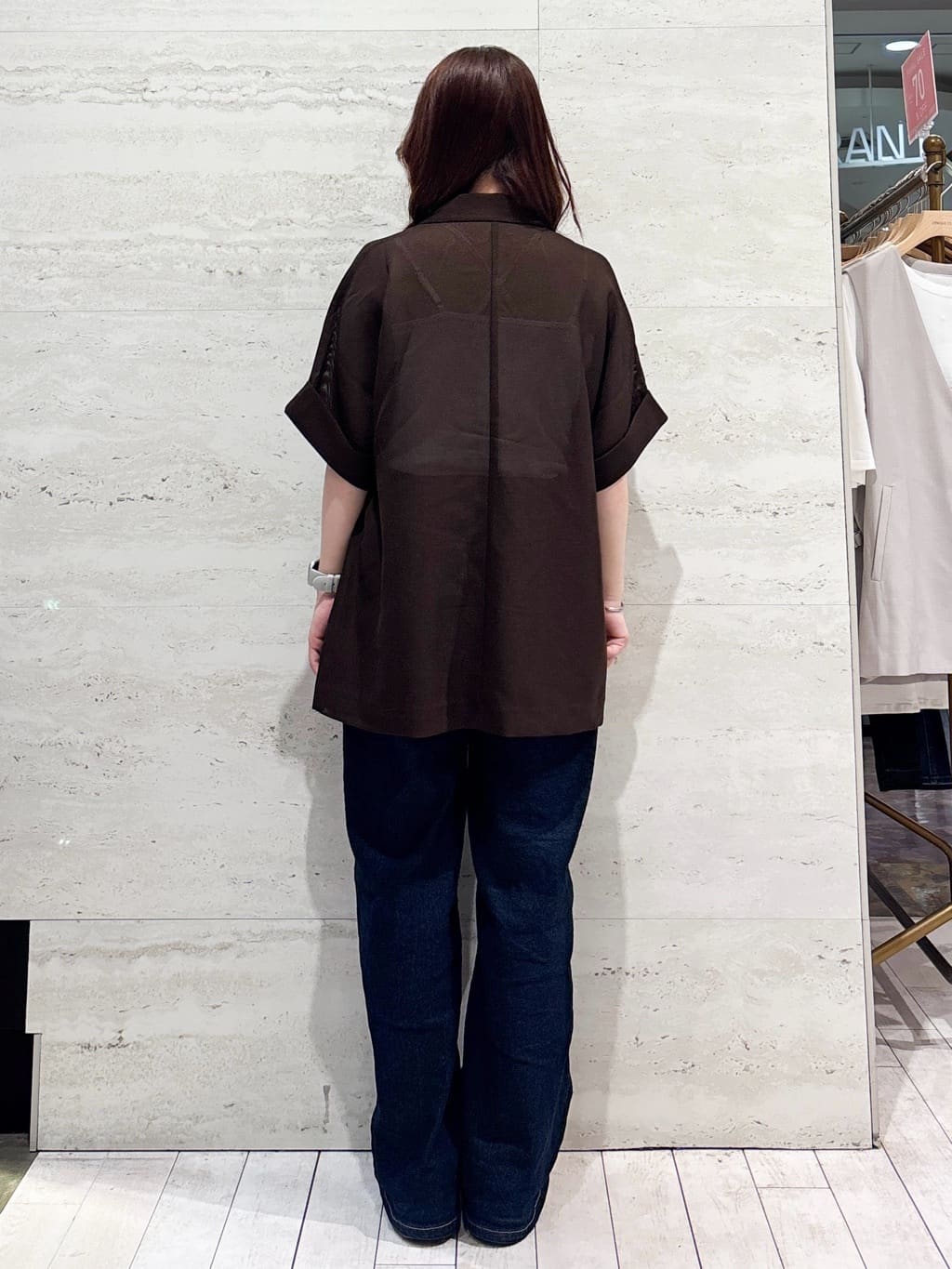 かほさんの「OPAQUE.CLIP｜ストレッチバギーデニム【洗濯機洗い可】《SS～LL》」を使ったコーディネート