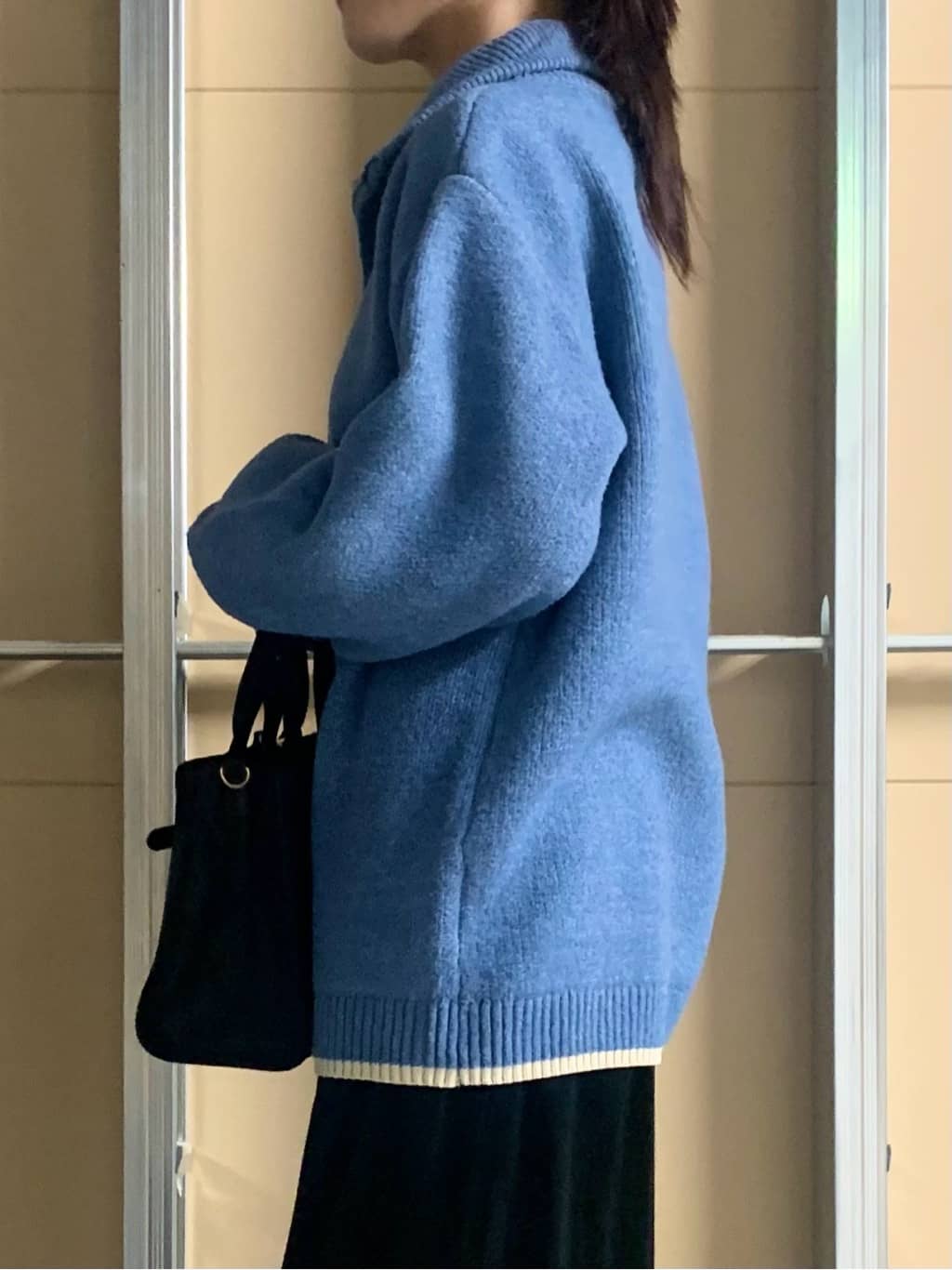sahoさんの「THE SHOP TK｜【洗える】ほど良くラフで女性らしい ハーフZIPニット」を使ったコーディネート