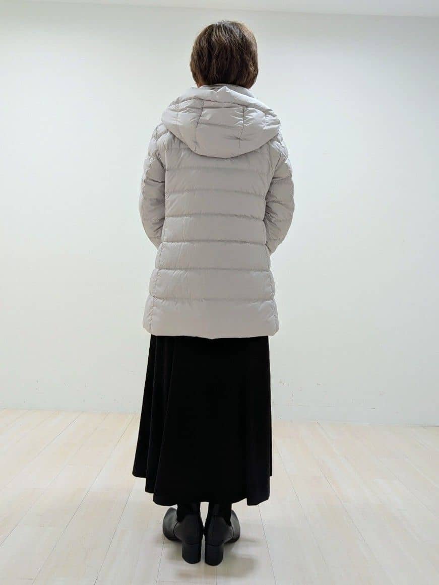 nishiさんの「Reflect｜【SS-4Lサイズ】フーデッドミドルダウンコート」を使ったコーディネート