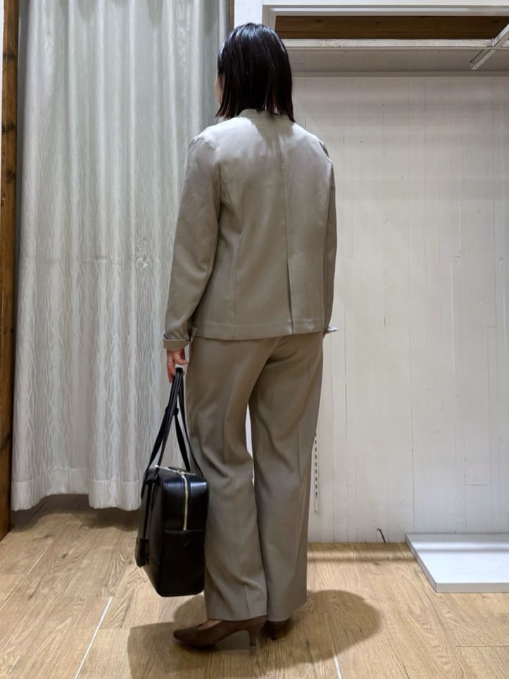 chさんの「THE SHOP TK｜ノーカラージャケット【セットアップ可】」を使ったコーディネート