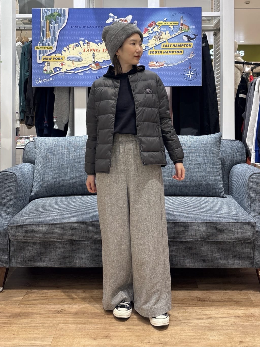 risaさんの「Dessin｜【洗える／体型カバー】ちょうどいいニットパーカ」を使ったコーディネート