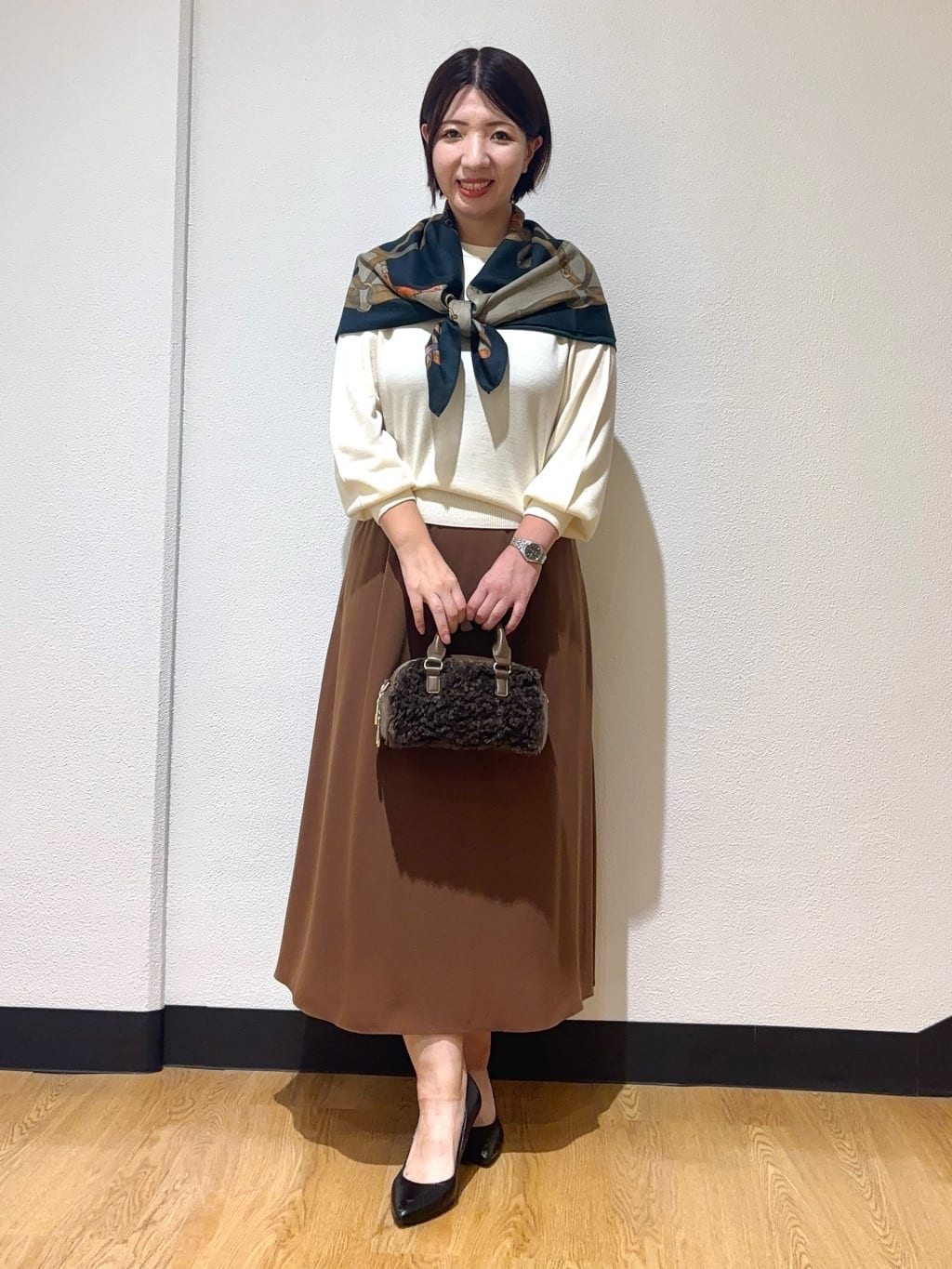 MIKIKOさんの「UNTITLED｜【セットアップ可/後ろウエストゴム】リラクパウダースカート」を使ったコーディネート
