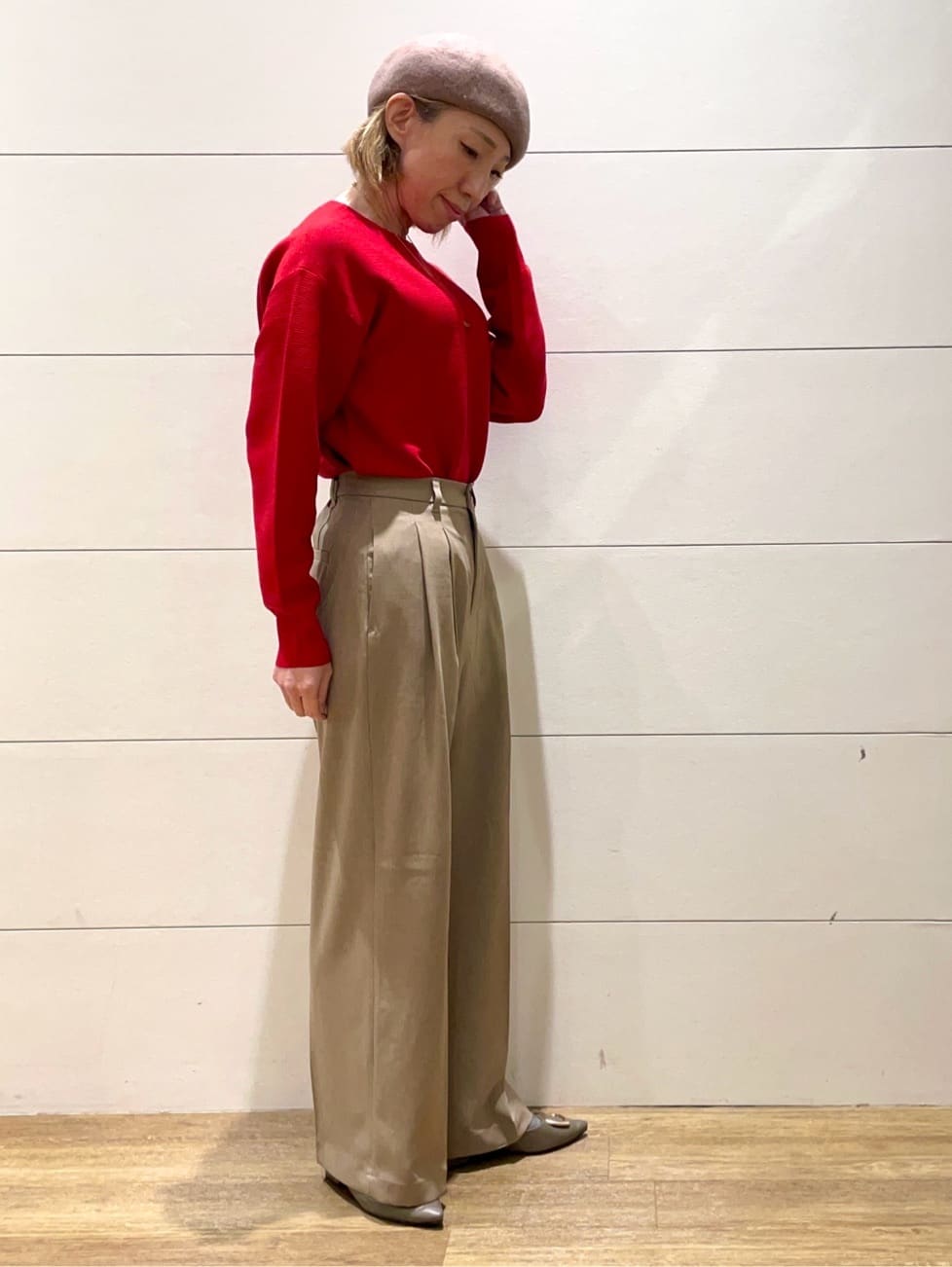 Ryoさんの「THE SHOP TK｜【S-XLサイズ/選べる7色】どこから見ても美しい ガーターニット/毛玉になりにくい/洗濯機OK」を使ったコーディネート