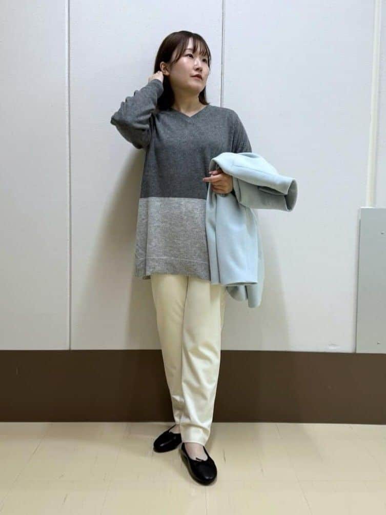 Rikoさんの「INDIVI｜【洗える／裏起毛】ストレッチウォームパンツ」を使ったコーディネート