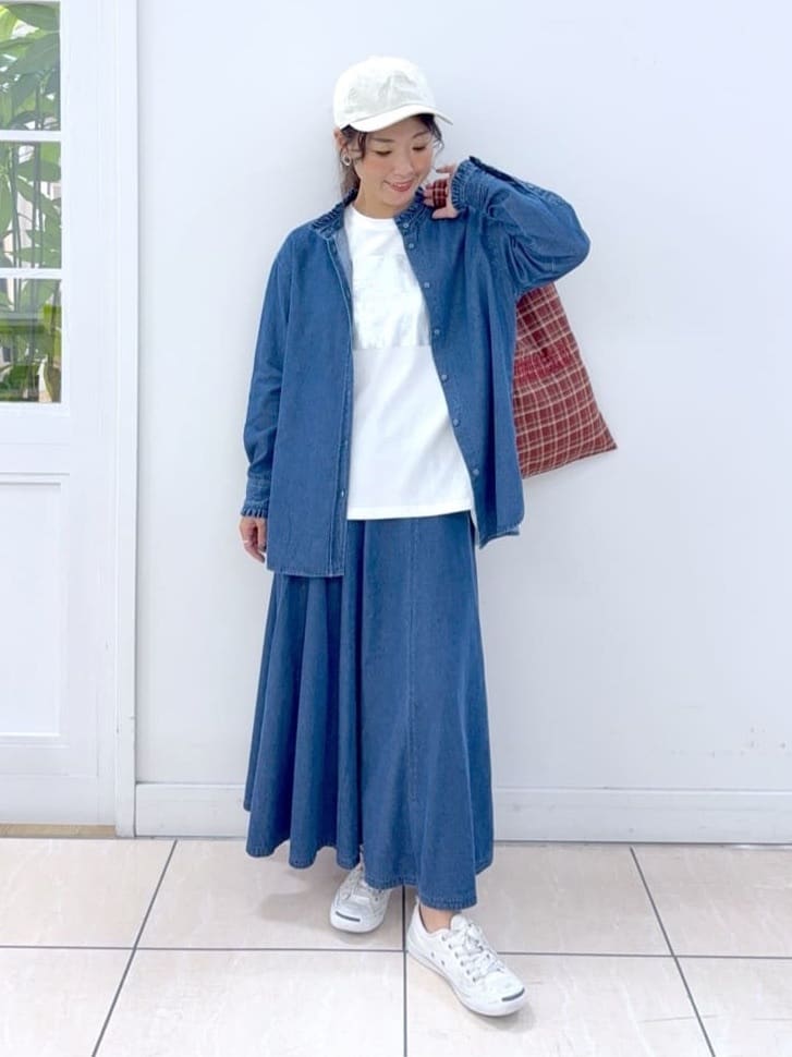Osawaさんの「Dessin｜【洗える】箔プリントロングTシャツ」を使ったコーディネート