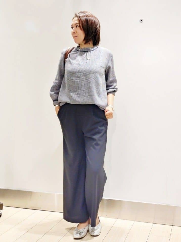 ⭐︎m.peatchan⭐︎さんの「Reflect｜【長め丈／ドライタッチ】ガンクラブチェック柄ブラウス」を使ったコーディネート