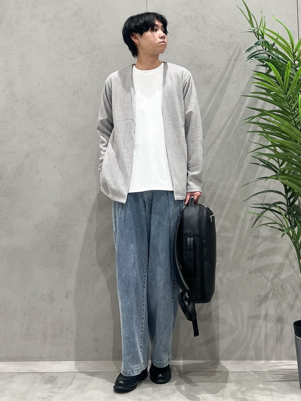 SHI-MAさんの「THE SHOP TK｜【セットでお買い得！！】長袖カーディガン＋半袖Tシャツ　洗濯機OK/吸水速乾(Tシャツのみ)」を使ったコーディネート