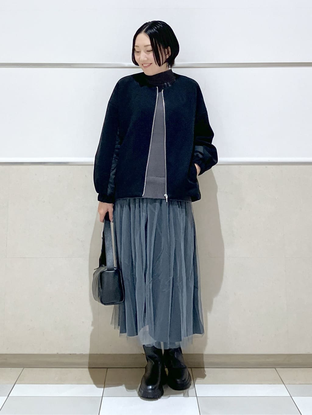 eriko さんの「Dessin｜ダンボールジップブルゾン」を使ったコーディネート