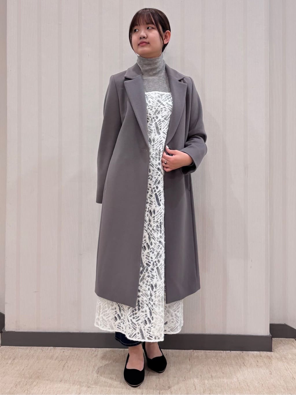 ちひさんの「INDIVI｜【レイヤード◎】レースキャミドレス」を使ったコーディネート