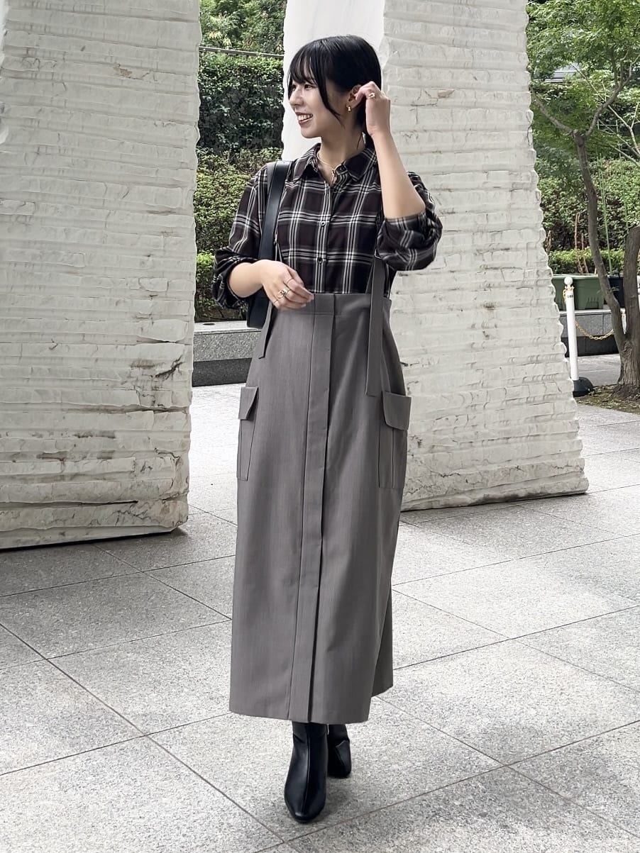 cotaniさんの「grove｜今の季節にちょうどいい　オンブレーチェックシャツ」を使ったコーディネート