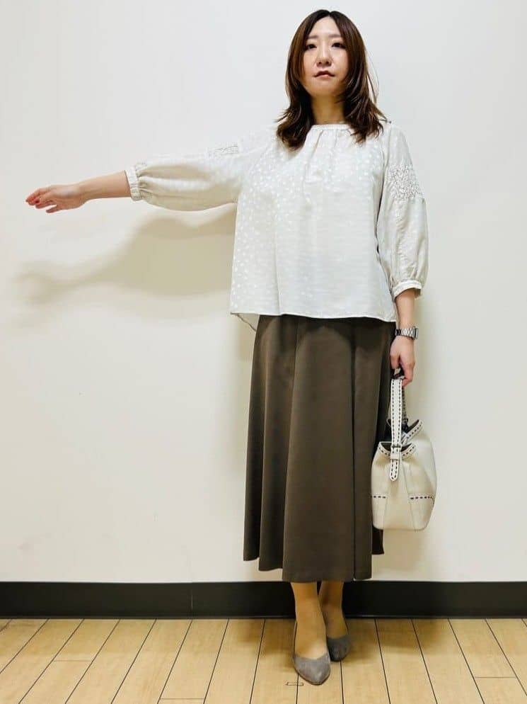 miiiさんの「Reflect｜【一枚で着映える◎】レオパード風ジャカードブラウス」を使ったコーディネート