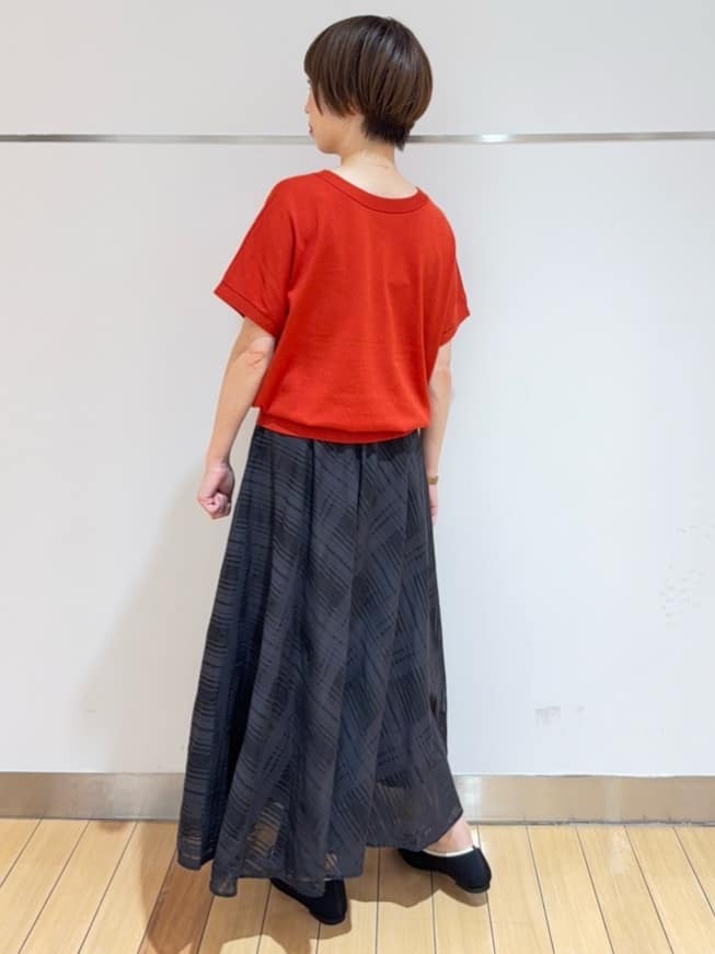あやさんの「UNTITLED｜【セットアップ可/後ろウエストゴム】シアーチェックスカート」を使ったコーディネート