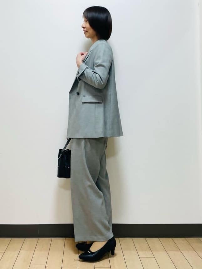 Riiさんの「Reflect｜【選べる8色／スカートにもパンツにも◎】ウール混ボートネックニット」を使ったコーディネート