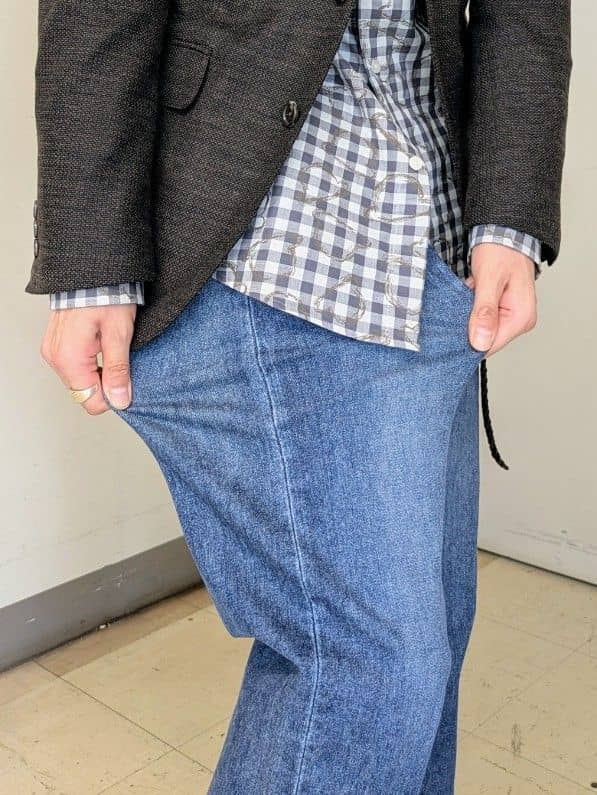 ryoさんの「TAKEO KIKUCHI｜【Sサイズ～】ラッセルメッシュ ジャケット」を使ったコーディネート