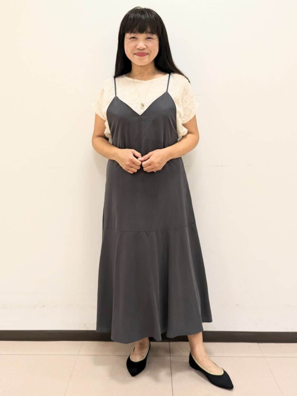 ともさんの「UNTITLED｜【セットアップ可/洗える】フェザーフレンチスリーブブラウス」を使ったコーディネート