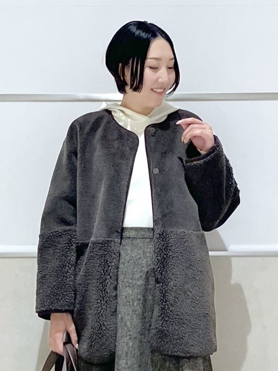 eriko さんの「Dessin｜【2WAY】フェイクムートンコート」を使ったコーディネート